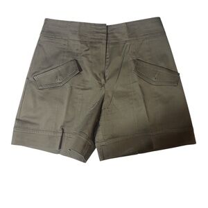 Trina Turk Utility Knit Shorts Olive Green Size 27